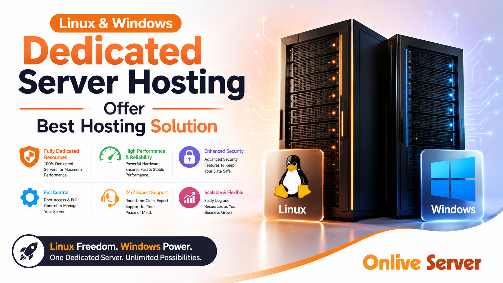 Linux & Windows Dedicated Server Hosting Offer the Best Hosting Solution
